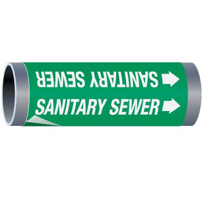 Ultra-Mark® Snap-Around High Performance Pipe Markers - Sanitary Sewer