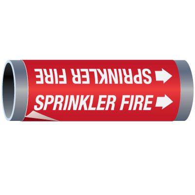 Ultra-Mark® Snap-Around High Performance Pipe Markers - Sprinkler Fire