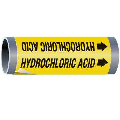 Ultra-Mark® Snap-Around High Performance Pipe Markers - Hydrochloric Acid