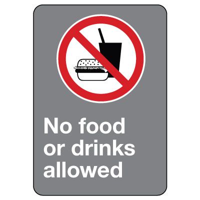 CSA Safety Sign - No Food Or Drinks Allowed