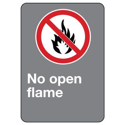 CSA Safety Sign - No Open Flame
