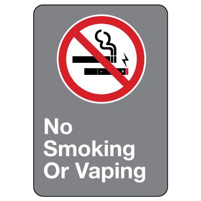 CSA Safety Sign - No Smoking or Vaping