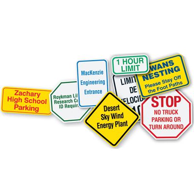 Custom Worded Traffic & Parking Signs