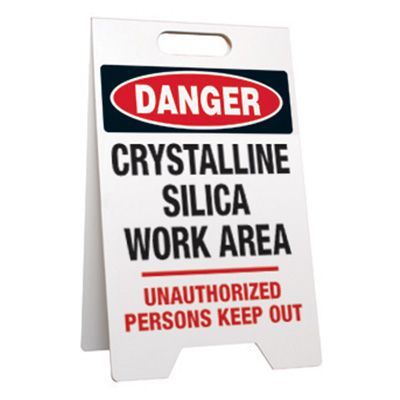 Danger Crystalline Silica - Portable Floor Stands