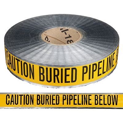 Underground Detectable Warning Tape - Caution Buried Pipeline Below
