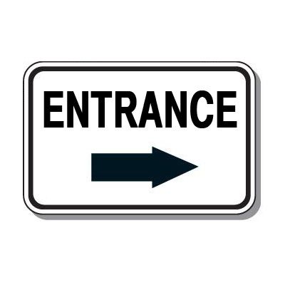 Directional Parking Signs - Entrance (Right Arrow)