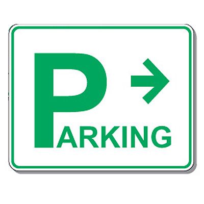 Directional Parking Signs - Parking (Right Arrow)
