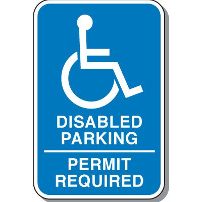 Handicap Parking Signs - Disabled Parking Permit Required