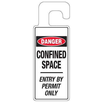 Door Knob Hangers - Danger Confined Space