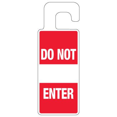 Door Knob Hangers - Do Not Enter With Sign