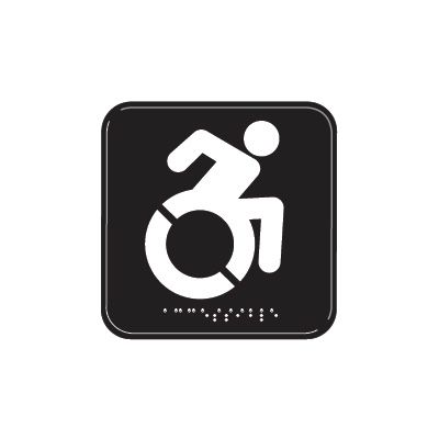Dynamic Accessibility Symbol - Graphic ADA Braille Tactile Signs