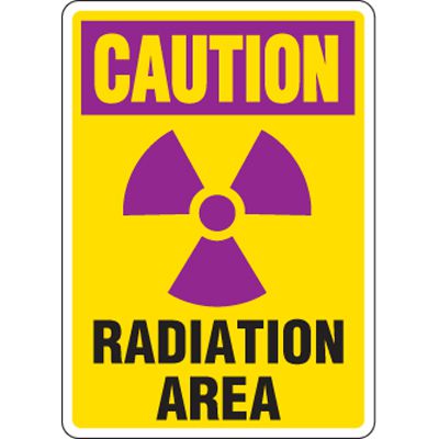 Eco-Friendly Signs - Caution Radiation Area