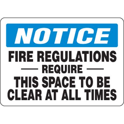 Fire Regulations Sign - Eco-Friendly Sign