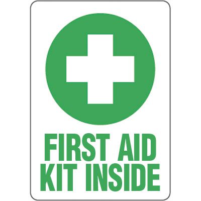 Eco-Friendly First Aid Signs - First Aid Kit Inside