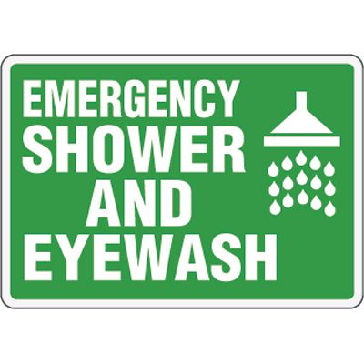 Eco-Friendly Signs - Emergency Shower and Eyewash