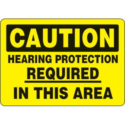 Eco-Friendly Hearing Protection Required Sign