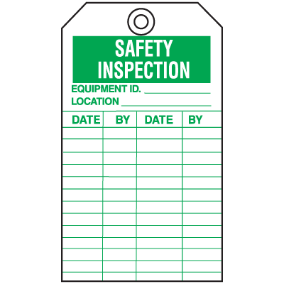 Economy Equipment Inspection Tags - Safety