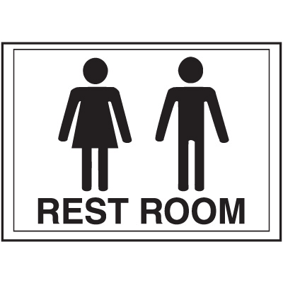 Economy Front Office Signs - Rest Room
