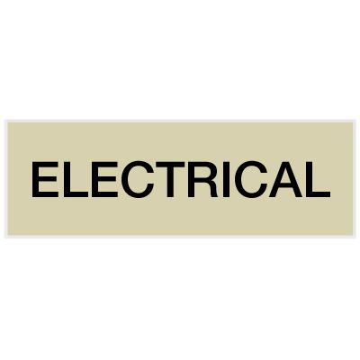 Electrical - Engraved Standard Worded Signs