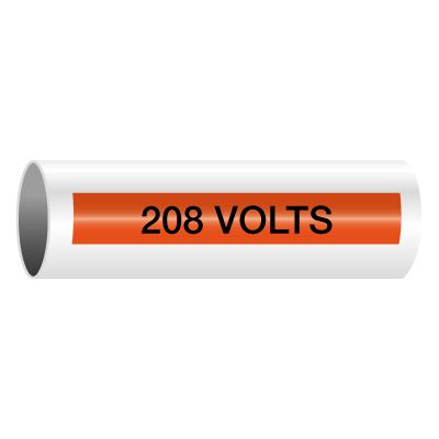 208 Volts - Self-Adhesive Electrical Markers