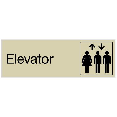 Elevator - Engraved Graphic Room Signs