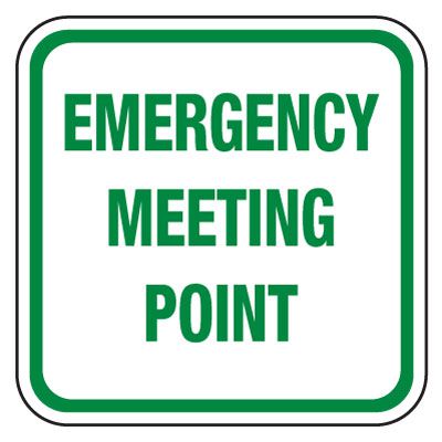Emergency Meeting Point Sign