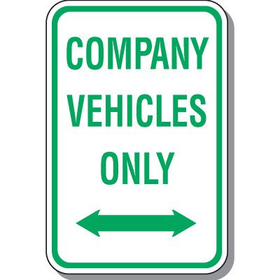 Employee Parking Signs - Company Vehicles Only
