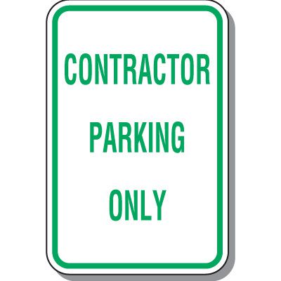 Employee Parking Signs - Contractor Parking Only