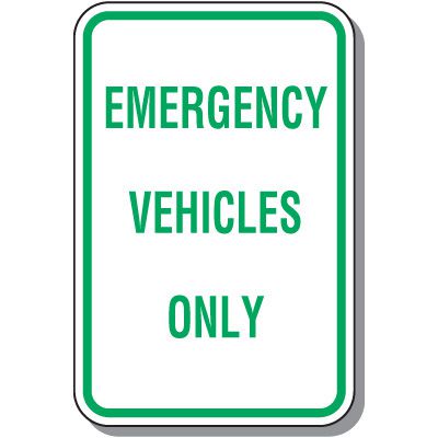 Employee Parking Signs - Emergency Vehicles Only