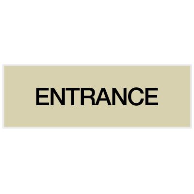Entrance - Engraved Standard Worded Signs