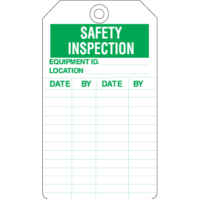 Inspection Tags - Safety Inspection