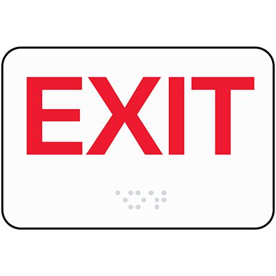 Exit Sign - ADA Braille Signs