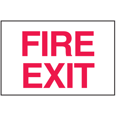 Fire Exit Sign - Polished Plastic Sign