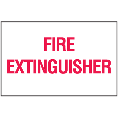 Fire Extinguisher Sign - Polished Plastic Signs