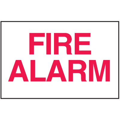 Fire Alarm Sign - Polished Plastic Sign