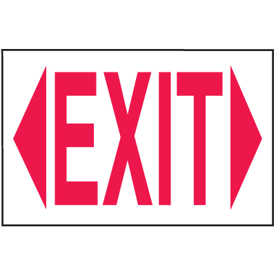 Exit Sign - Polished Plastic Sign