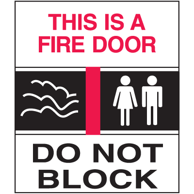 This Is A Fire Door Sign - Exit/Fire Polished Plastic Sign