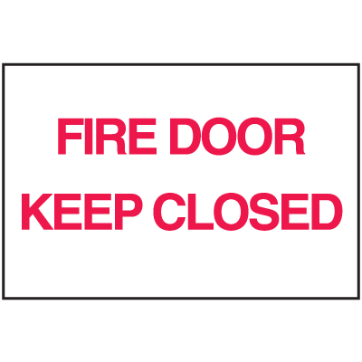 Fire Door Keep Closed Sign - Polished Plastic Sign