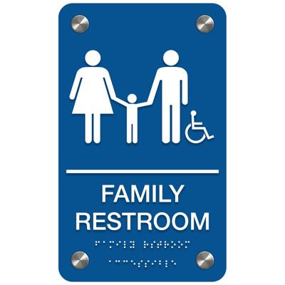 Family Restroom (Accessibility) - Premium ADA Restroom Signs