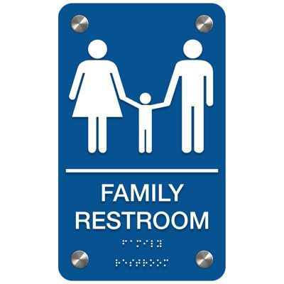 Family Restroom - Premium ADA Restroom Signs