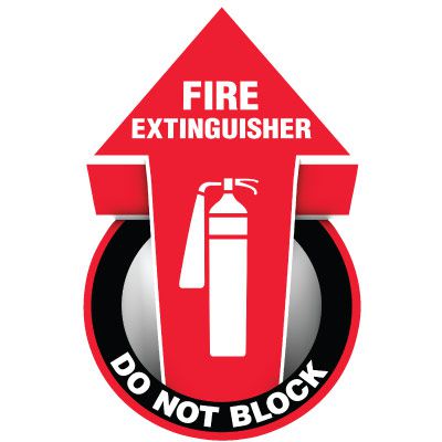 3D Floor Marker - Do Not Block Fire Extinguisher