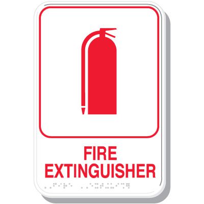 Fire Extinguisher - ADA Braille Signs