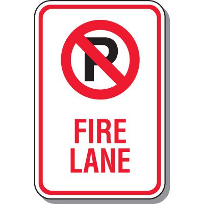 Fire Lane Signs - Fire Lane (With Graphic)