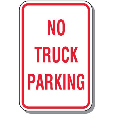 Fire Lane Signs - No Truck Parking