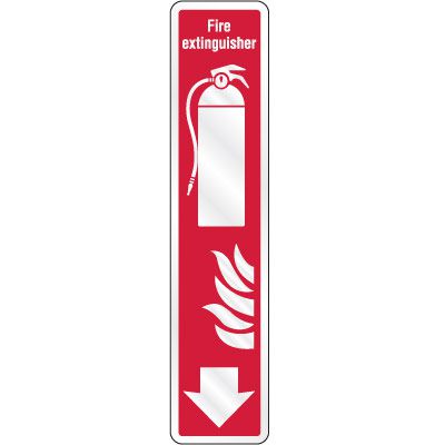 Fire Extinguisher (Arrow Down) Sign