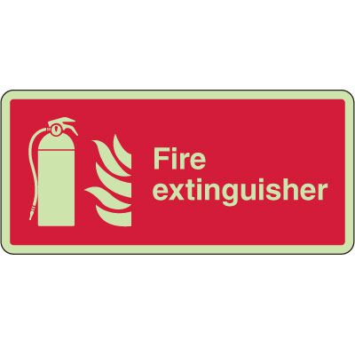 Fire Extinguisher Photoluminescent Sign