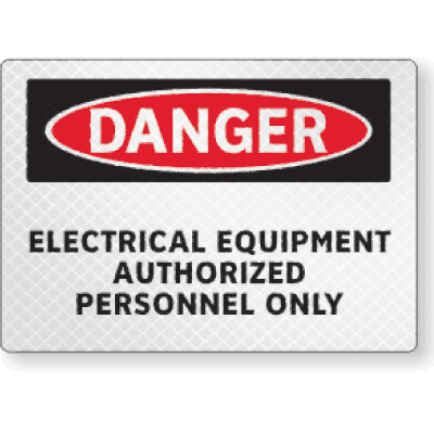 FireFly Reflective Safety Signs - Danger - Electrical Equipment