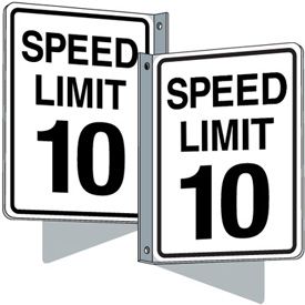 Flanged Traffic Signs - Speed Limit 10 mph