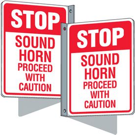 Flanged Traffic Signs - Stop Sound Horn