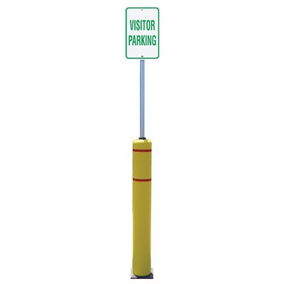 Flexible Bollard Sign Post Systems - Visitor Parking Sign